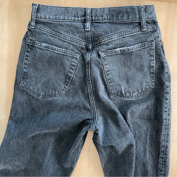 Abercrombie & Fitch Curve Love Black Ultra High Rise 90s Straight Jean - Picture 7 of 10